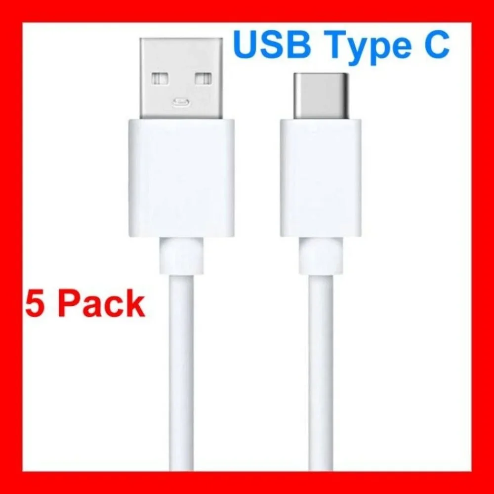 5 Pcs Charging Cable USB Type C for Samsung and other New Android Phones